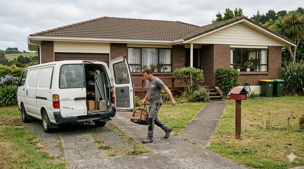 Water & Gas Worx plumber working at a south Auckland home in the Papakura, Drury and Pukekohe area